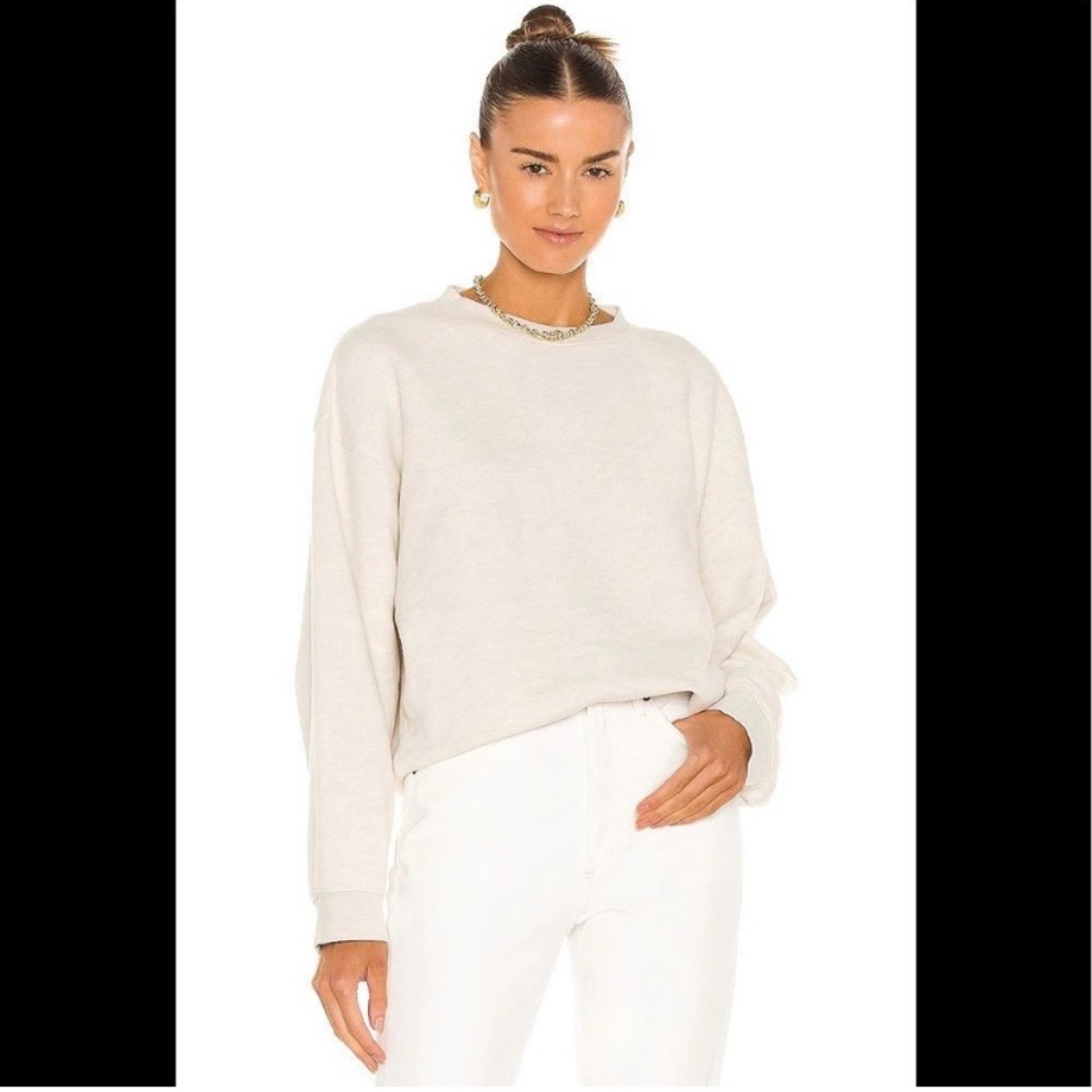 AGOLDE Nolan Drop Shoulder Crewneck Sweatshirt Size XL Oatmeal Heather NWOT